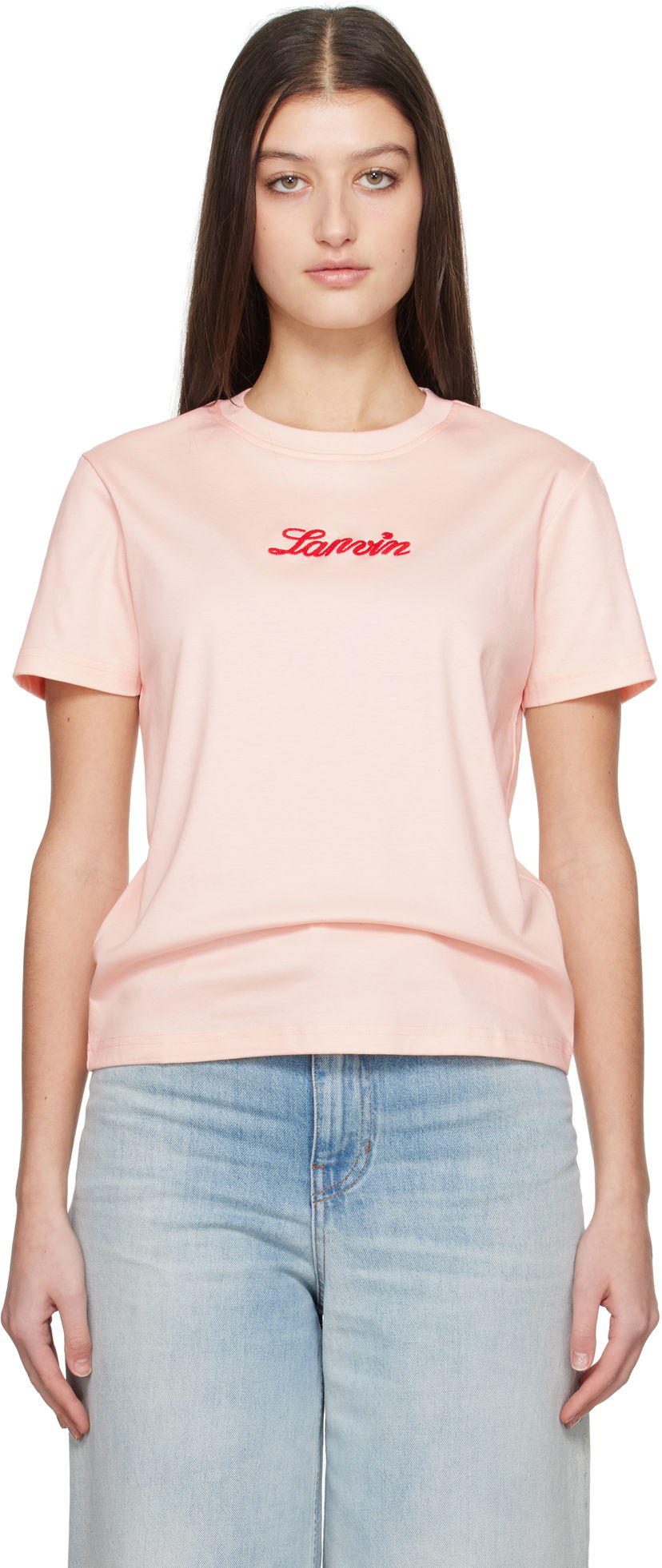 Majica LANVIN Lanvin Embroidered T-Shirt Roza | RW-TS0030-J134-P25