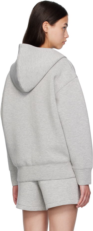 Pulover Anine Bing ANINE BING Bond Zip Up Framed Monogram Hoodie Siva | A-08-10742-GRY1, 2