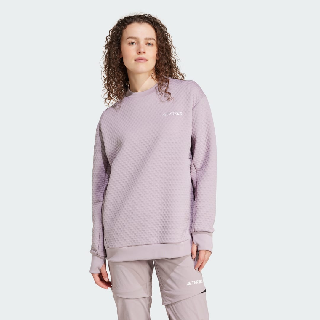 Pulover adidas Performance Terrex Xploric Crewneck Lila | IM8257, 0