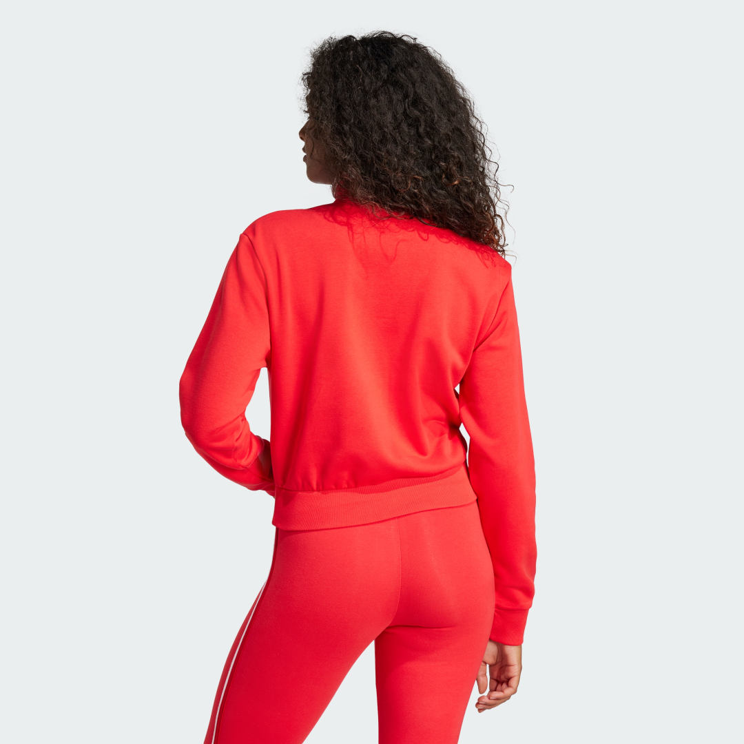 Pulover adidas Performance Crop Quarter-Zip Track Jacket Rdeča | JG4171, 1