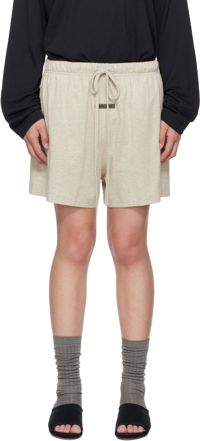 Kratke hlače Fear of God Fear of God ESSENTIALS Soccer Shorts Bež | 160SP255652FW