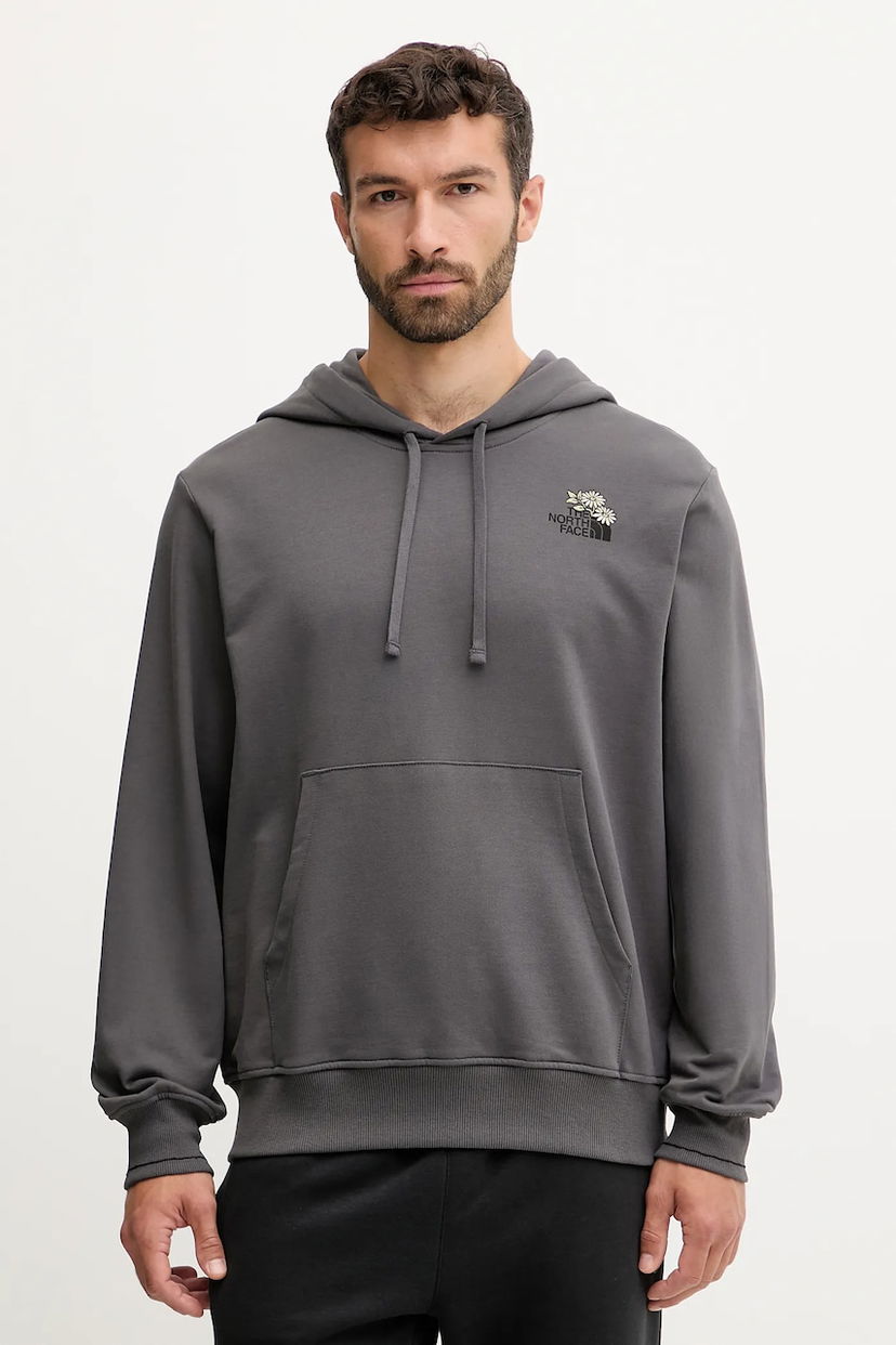 Pulover The North Face Flowe Dome Graphic Hoodie Siva | NF0A8EGZRHI1