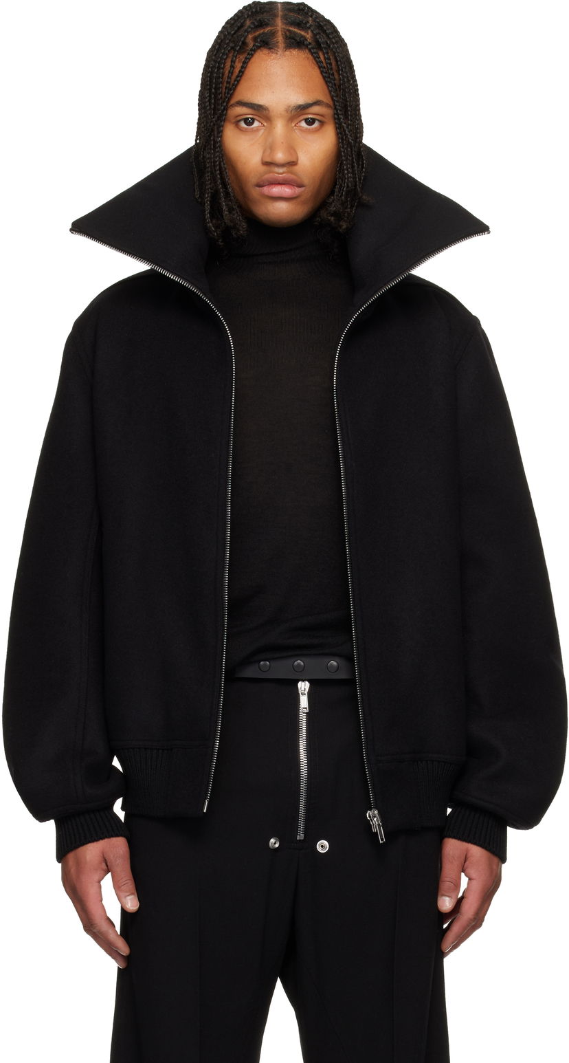 Bomber jakna Rick Owens Concordians Blixa Dracucollar Jacket Črna | RR02E1710 WSF