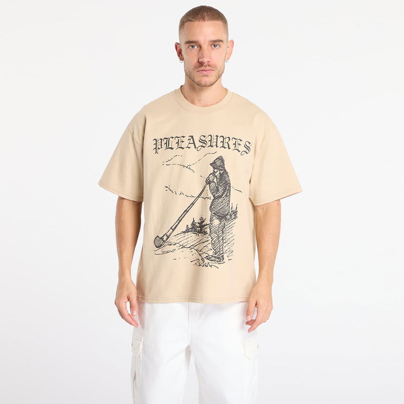 Majica Pleasures Pipe T-Shirt Bež | P25F079-SAND