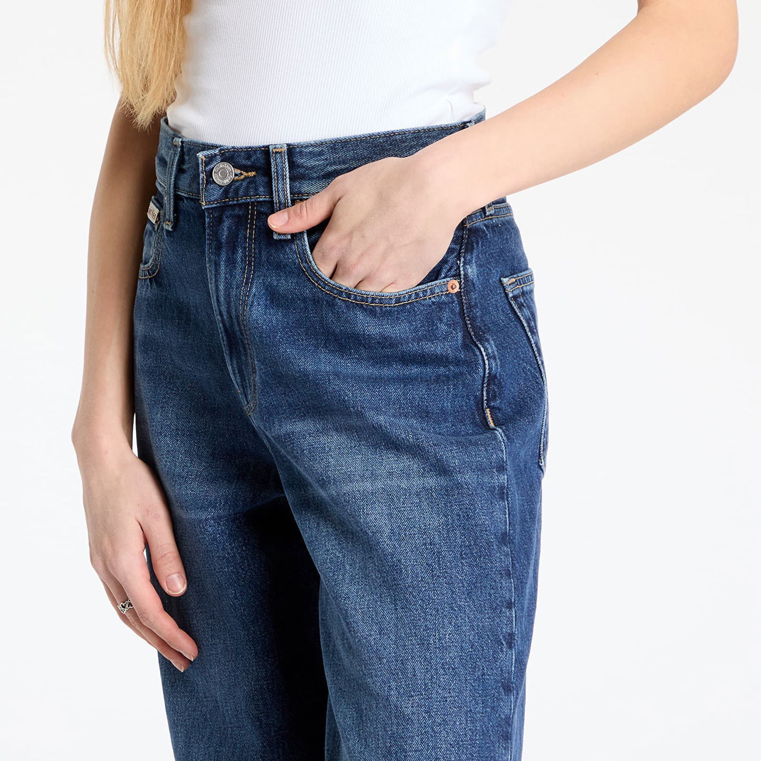 Kavbojke CALVIN KLEIN Calvin Klein Jeans The Wide Leg Tinted Jeans 31 Modra | LV047B933G VSM, 1