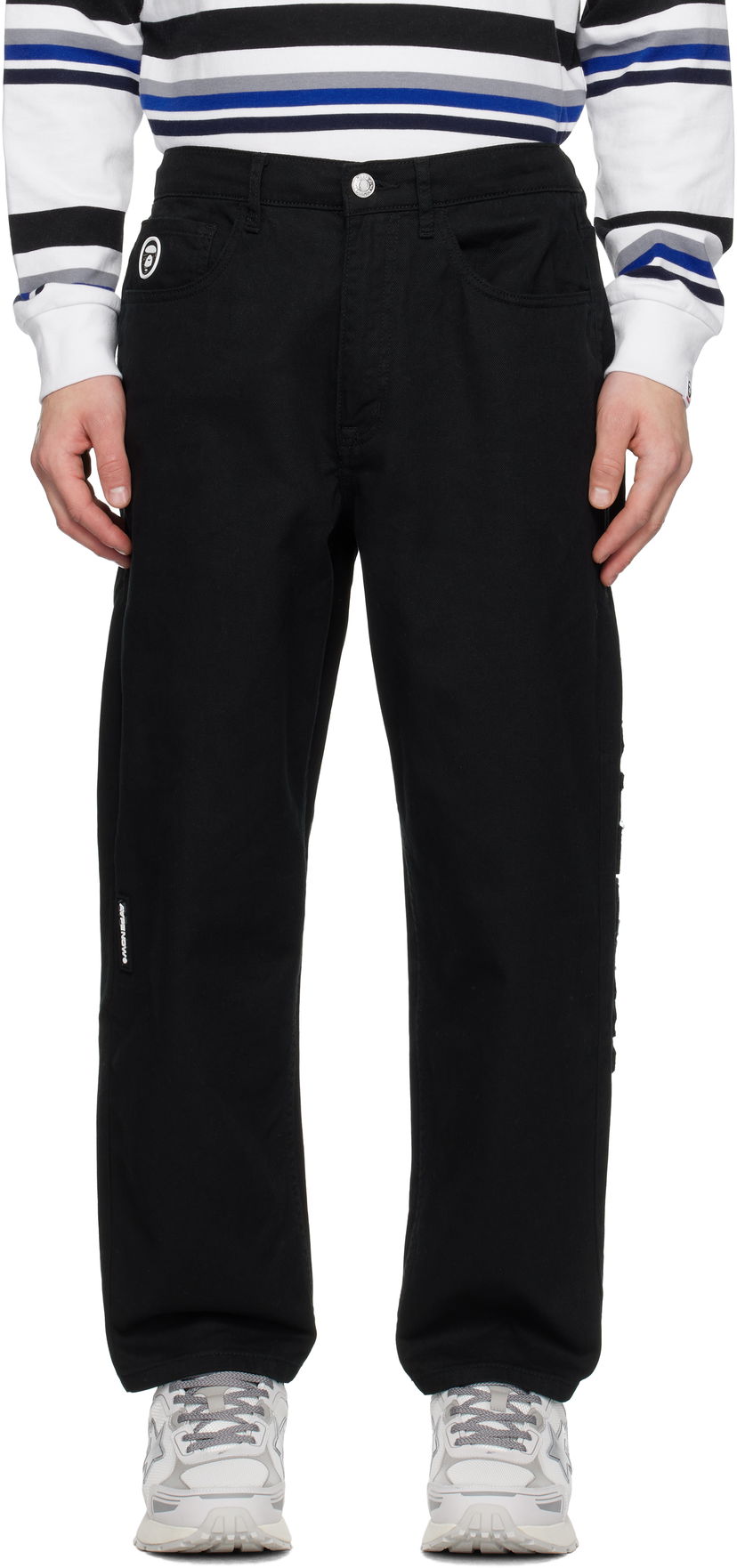 Cargo hlače AAPE by A Bathing Ape AAPE by A Bathing Ape 'AAPE NOW' Jeans Črna | AAPJNMB623XXNBKX