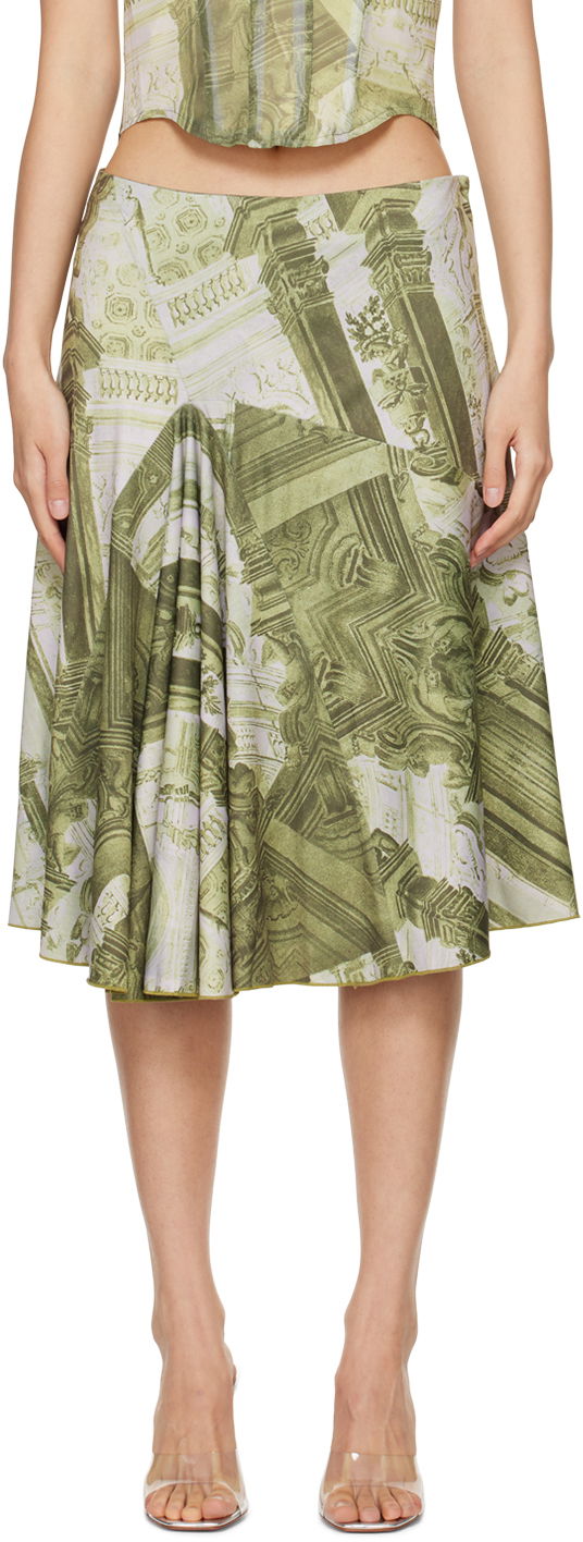 Krila Miaou Miaou Mila Midi Skirt Zelena | 4050VISEMB