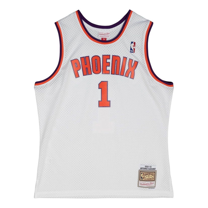 Dres Mitchell & Ness NBA Phoenix Suns 2002-03 Swingman Jersey 'Anfernee Hardaway 1' Bela | SMJY4443-PSU02AHAWHIT