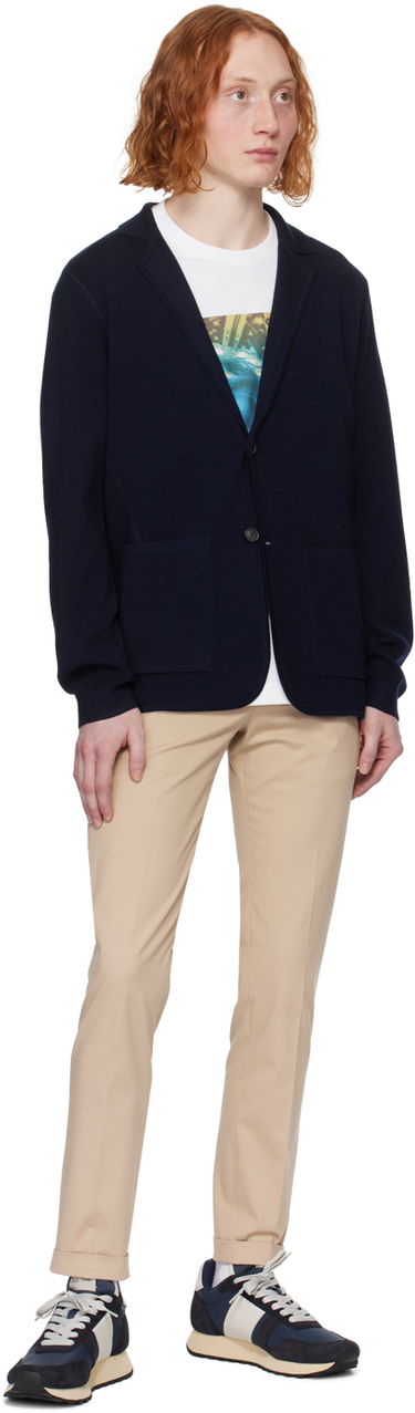 Pleteni pulover Paul Smith Paul Smith Notched Lapel Knit Jacket Mornarica | M1R-580X-M01795-49, 3