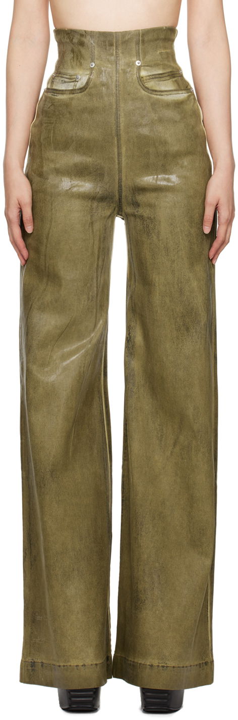 Kavbojke Rick Owens Cooper Dirt Jeans Zelena | DS02D2303 HSCF, 0