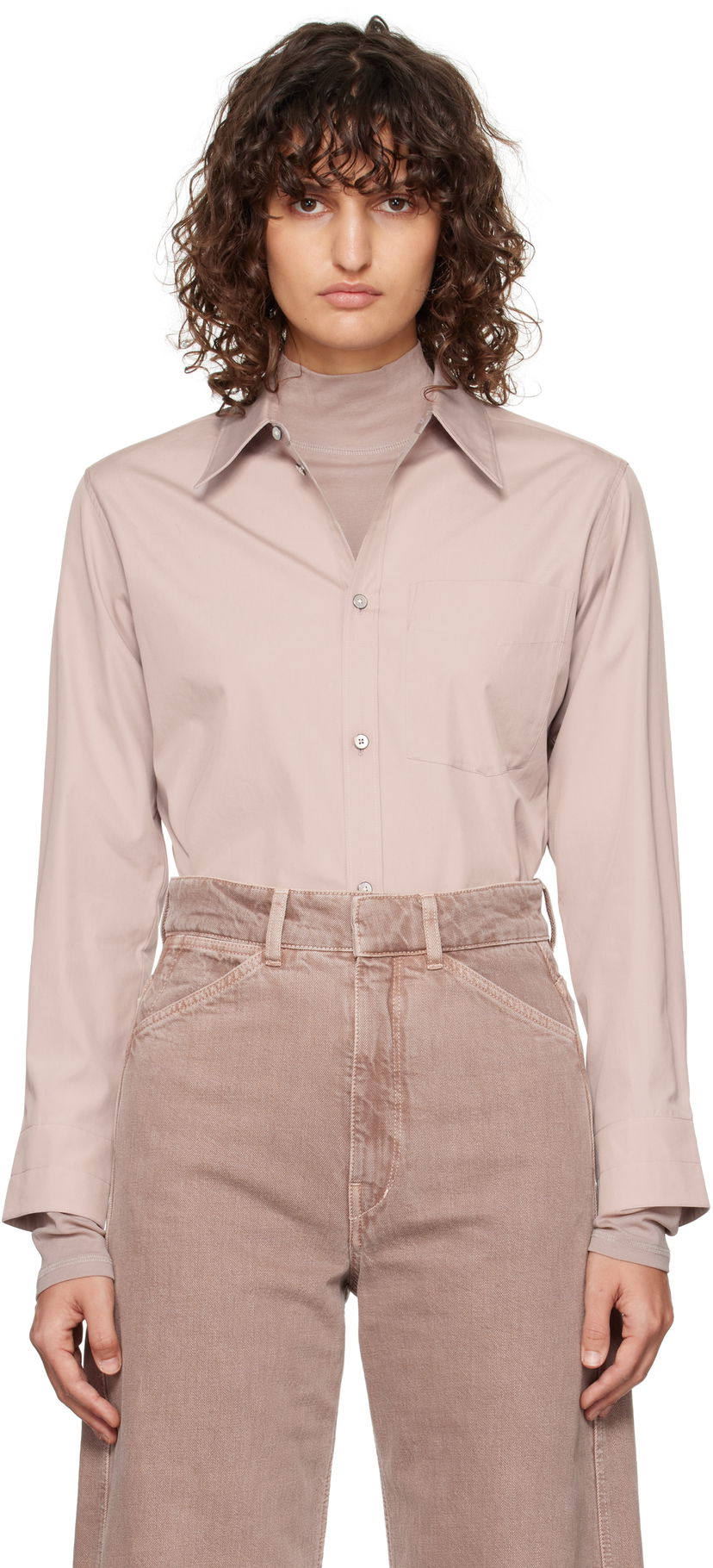 Srajce LEMAIRE LEMAIRE Fitted Shirt Roza | SH1130 LF839