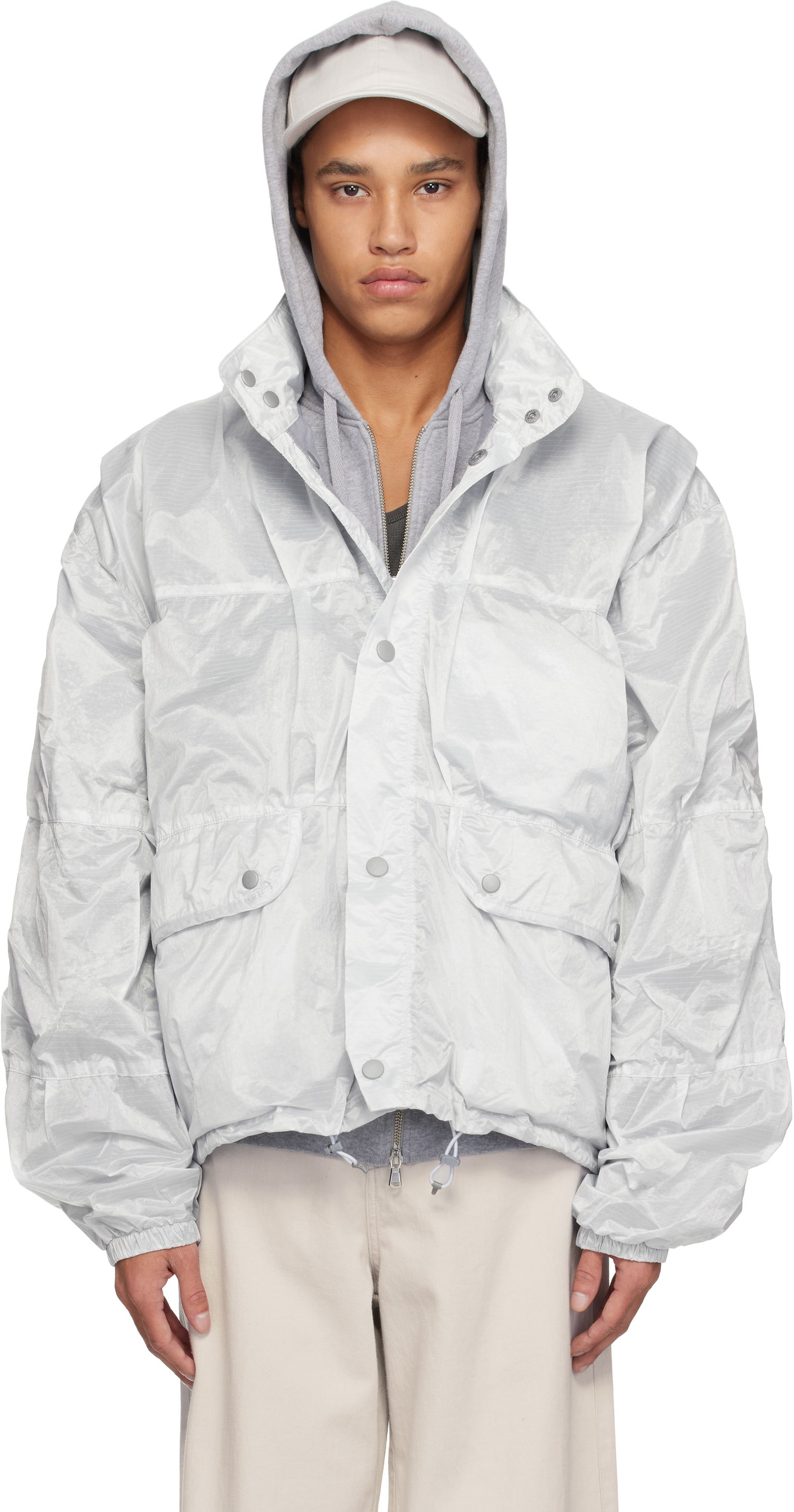 Vetrovka OUR LEGACY Our Legacy Exhale Puffa Jacket Bela | M2251EVC, 0