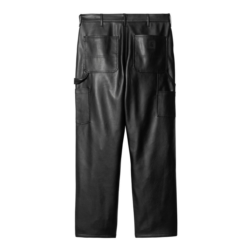 Cargo hlače Carhartt WIP Single Knee Leather Pants Črna | I034446_6