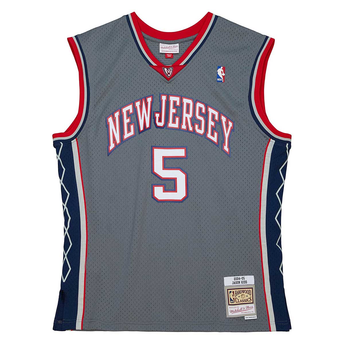 Dres Mitchell & Ness New Jersey Nets 2004 Alternate Swingman Jersey Jason Kidd Mitchell & Ness Siva | SMJY5673-NJN04JKIGREY, 0