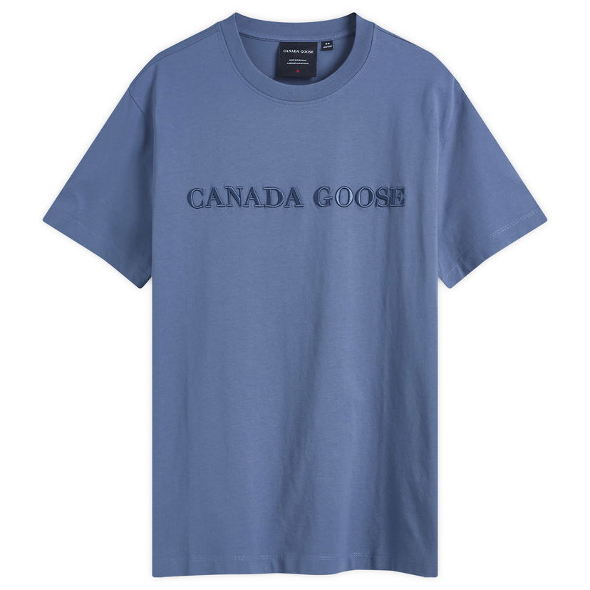 Majica Canada Goose Embroidered Wordmark Emersen T-Shirt Modra | 1420M2-222