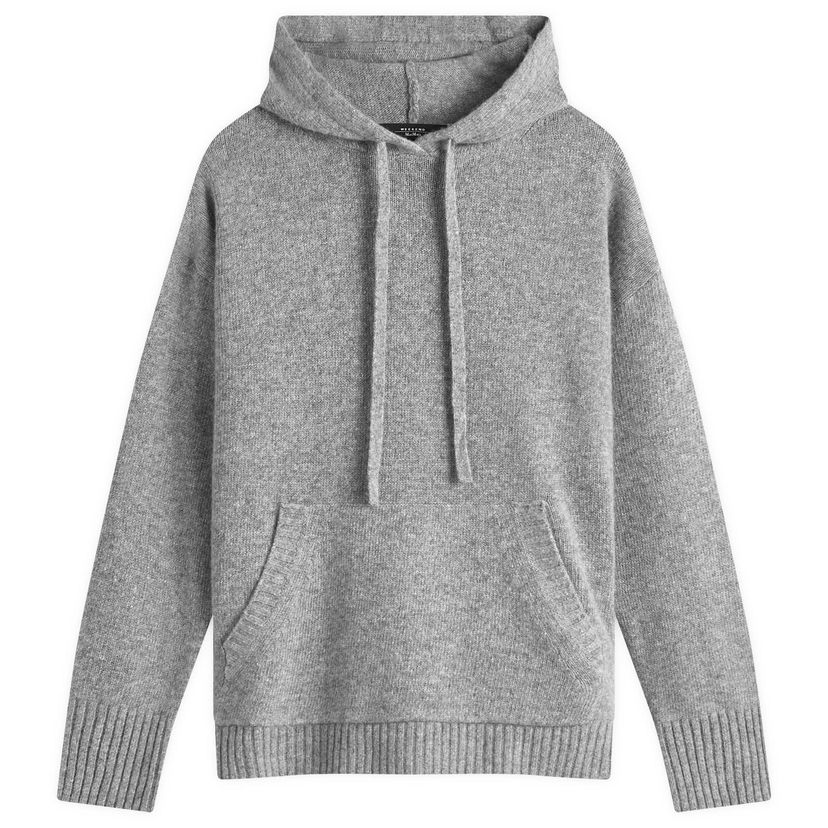 Pleteni pulover Max Mara Weekend Max Mara Scenico Knitted Hoodie Siva | 2515361111600