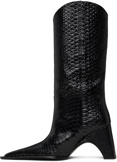 Oblačila Coperni Coperni Python Embossed Bridge Cowboy Boots Črna | COPSH16F6047, 2