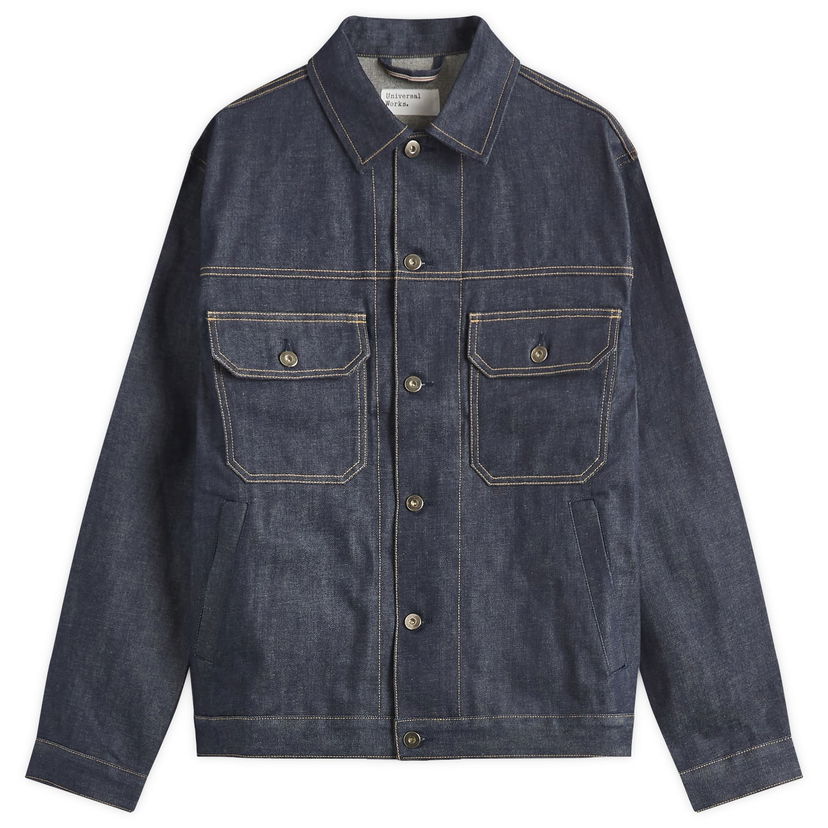 Jakna Universal Works Universal Works Trucker Denim Jacket, Size Medium Modra | 109-IND