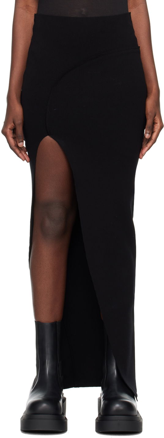 Krila Rick Owens Asymmetric Maxi Skirt Črna | RP02C1696 KST, 0