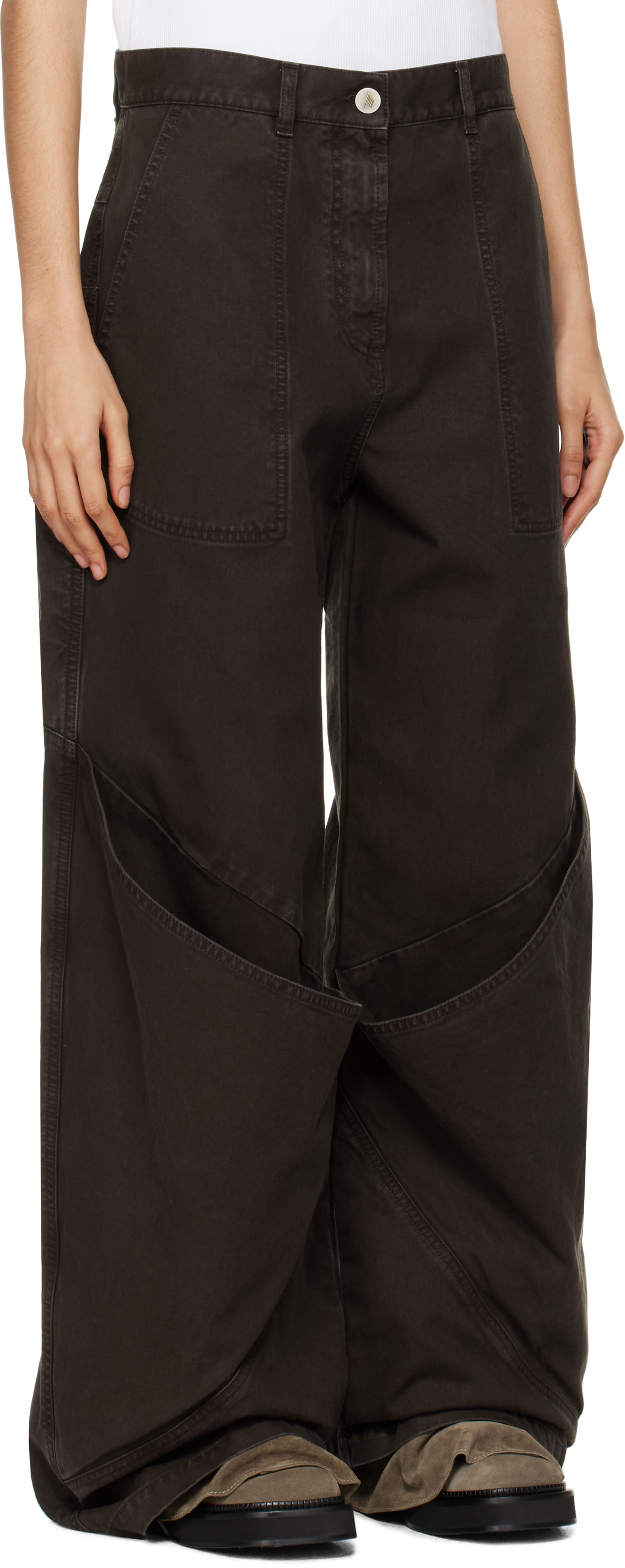 Cargo hlače The Attico The Attico Long Cargo Pants Rjava | 250WCP00198 DDC093AA, 1