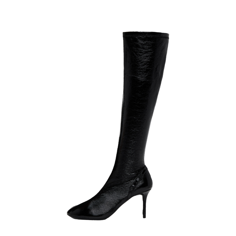 Superge in čevlji Courrèges Oblique Vinyl Tall Boots Črna | 424SBT043VY0009