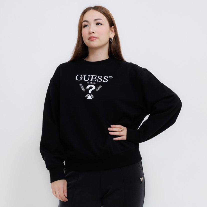 Pulover GUESS Guess Roberta Sweatshirt Črna | V5RQ12KC3D2-JBLK