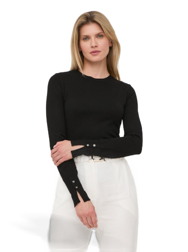 Pleteni pulover GUESS Elinor Sweater Črna | W2YR30.Z2V62