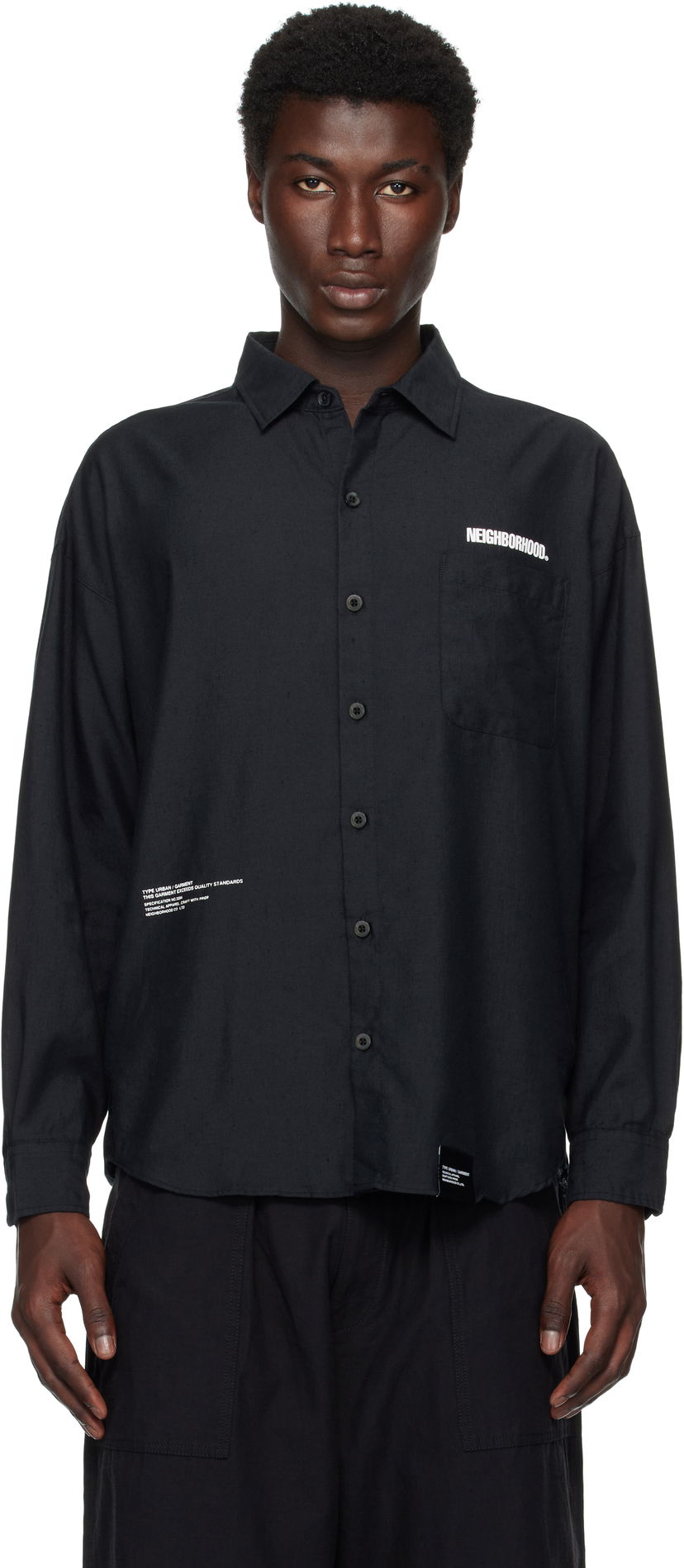Srajce Neighborhood Neighborhood Long Sleeve Overshirt Črna | 251BENH-SHM01