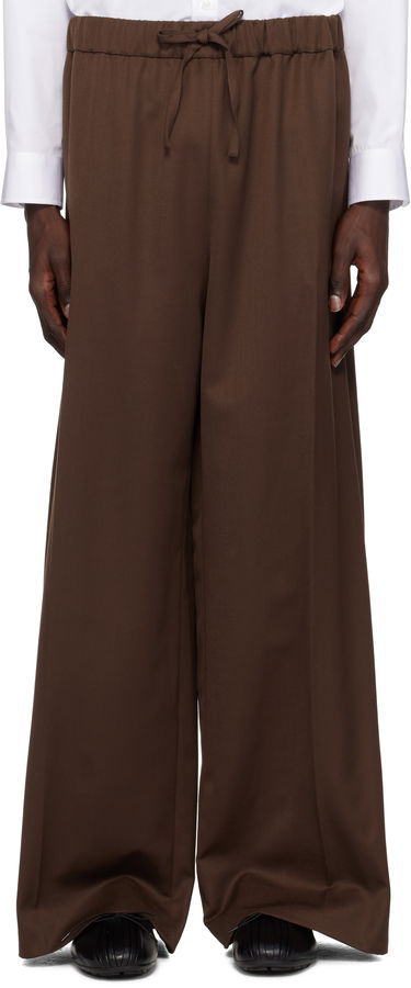 Hlače Simone Rocha Simone Rocha Wide Leg Drawstring Trousers Rjava | 4143D 1217, 0