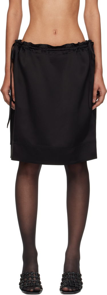 Krila TOTEME TOTEME Drawstring Satin Miniskirt Črna | 253-WRB0281-FB0382, 0