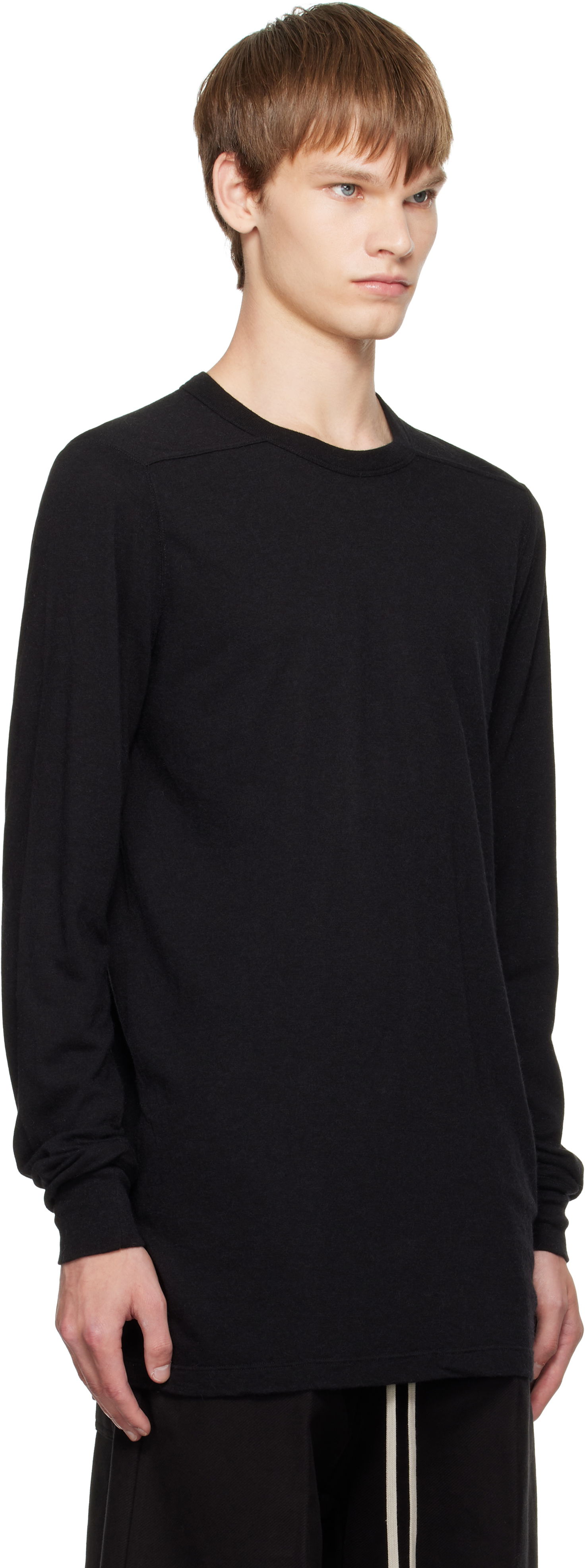 Majica Rick Owens Rick Owens Concordians Level Long Sleeve T-Shirt Črna | RU02E1266 JR, 1