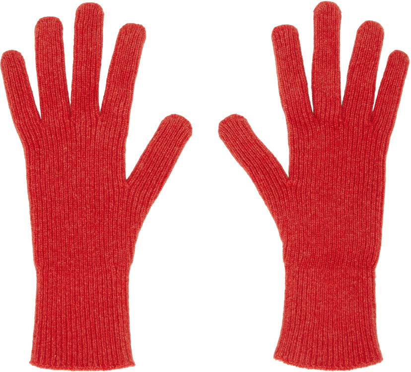 Rokavice Baserange Baserange Ribbed Knit Gloves Rdeča | ACRG-RC-AU25