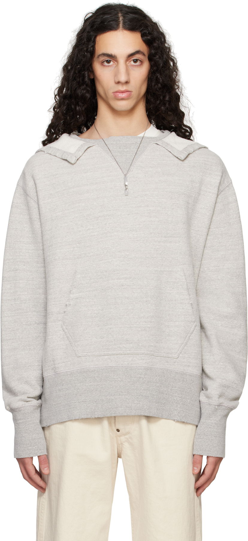 Pulover Maison Margiela Maison Margiela Stamp Logo Hoodie Siva | S50GU0231 M25015