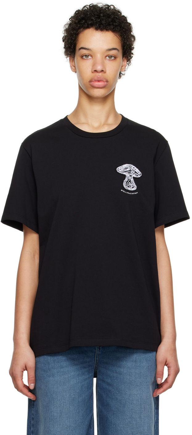 Majica Stella McCartney Stella McCartney Patch T-Shirt Črna | 6J01583SPY00
