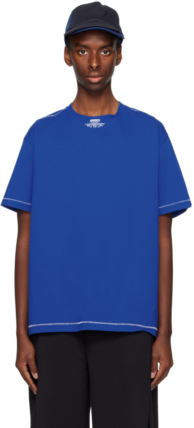 Majica ADER ERROR Printed T-Shirt Modra | BN01SSTS0103BL