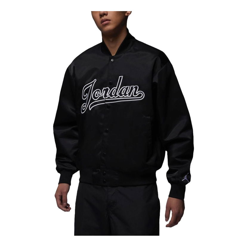 Bomber jakna Jordan Flight MVP Waterproof Baseball Jacket Črna | FN4660-010