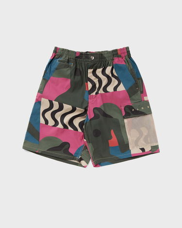 Kratke hlače By Parra Distorted Camo Print Shorts Zelena | 51441, 0