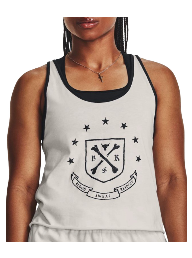 Majica brez rokavov Under Armour Pjt Rck Q3 Arena Tank Bela | 1380185-114