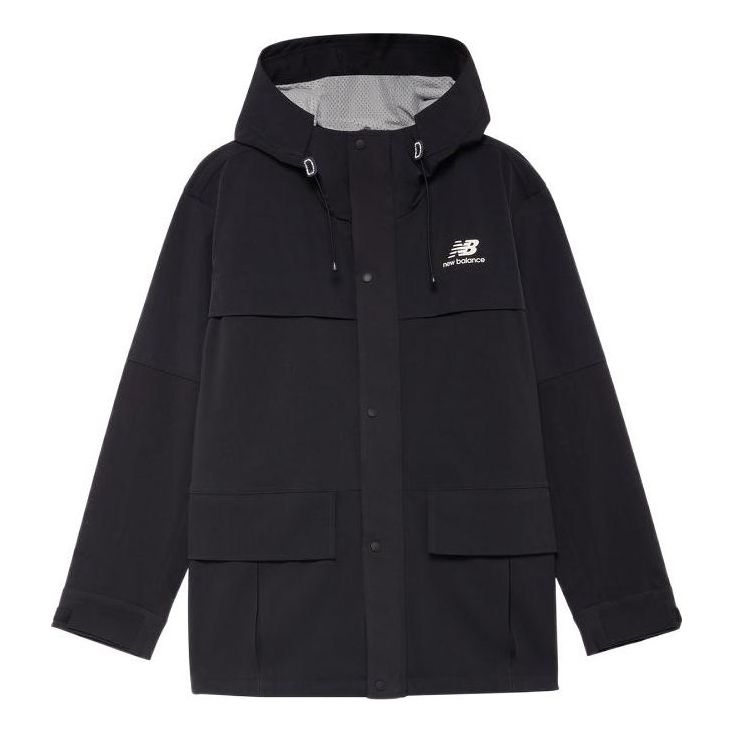 Vetrovka New Balance Hooded Mid Jacket Črna | AMJ23315-BK