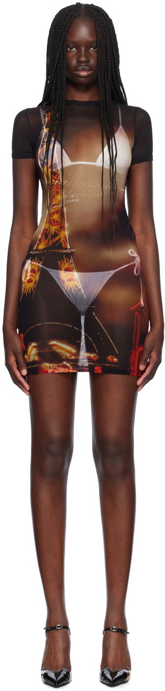 Obleke Jean Paul Gaultier Jean Paul Gaultier 'The Pigalle' Mesh Minidress Večbarvna | 24/30-F-RO248-T552-00301550, 0