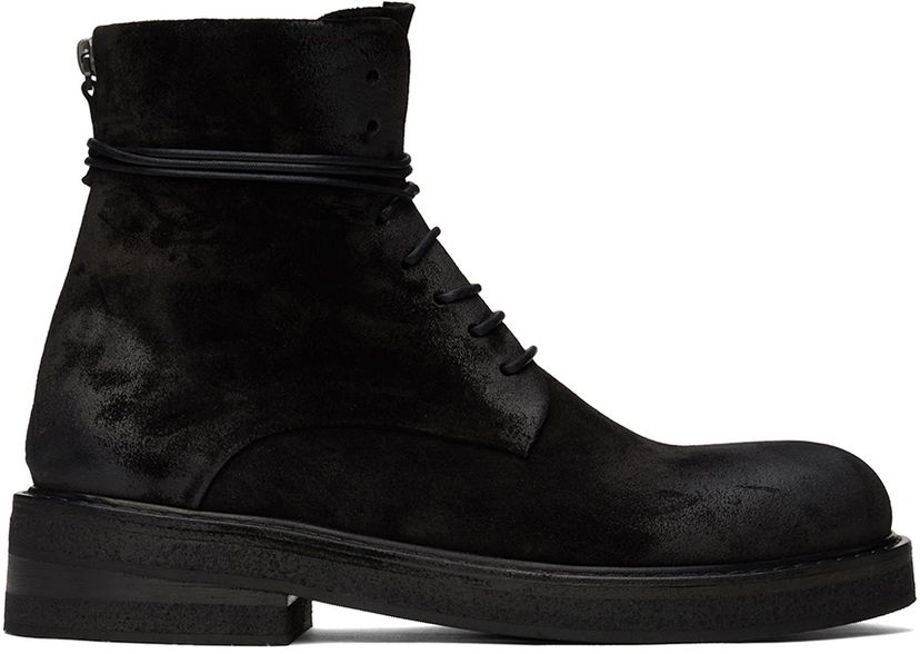 Oblačila Marsèll Marsèll Parrucca Lace-Up Suede Ankle Boots Črna | MM2961 186666