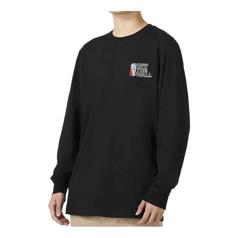 Pulover Vans Dimensions Long Sleeve T-Shirt Črna | VN0A54NWBLK