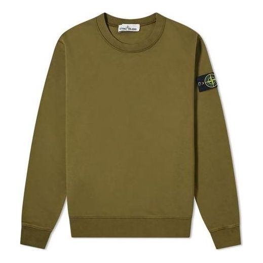 Pleteni pulover Stone Island Crew Sweatshirt Zelena | 741563051-V0058