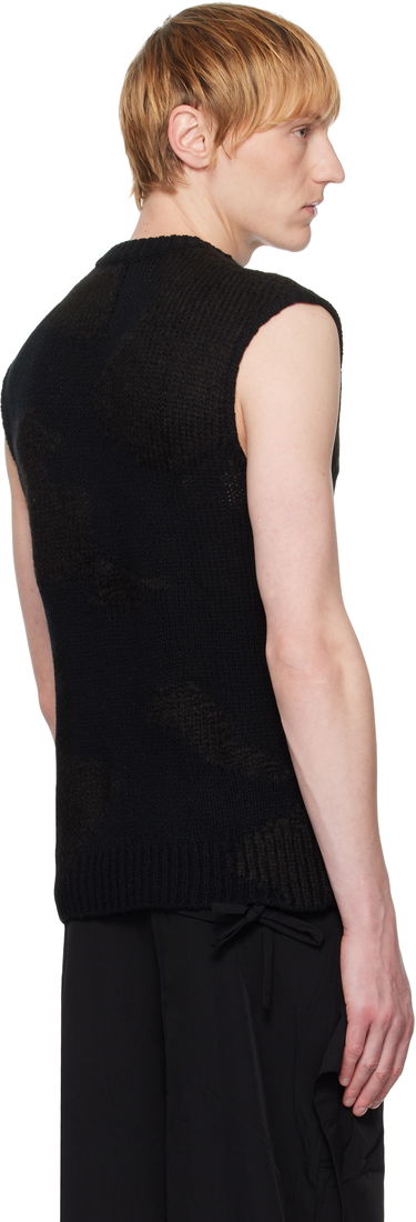 Pleteni pulover HELIOT EMIL HELIOT EMIL Ophiolite Knit Vest Črna | SS25_M_07_074_BLK01, 2