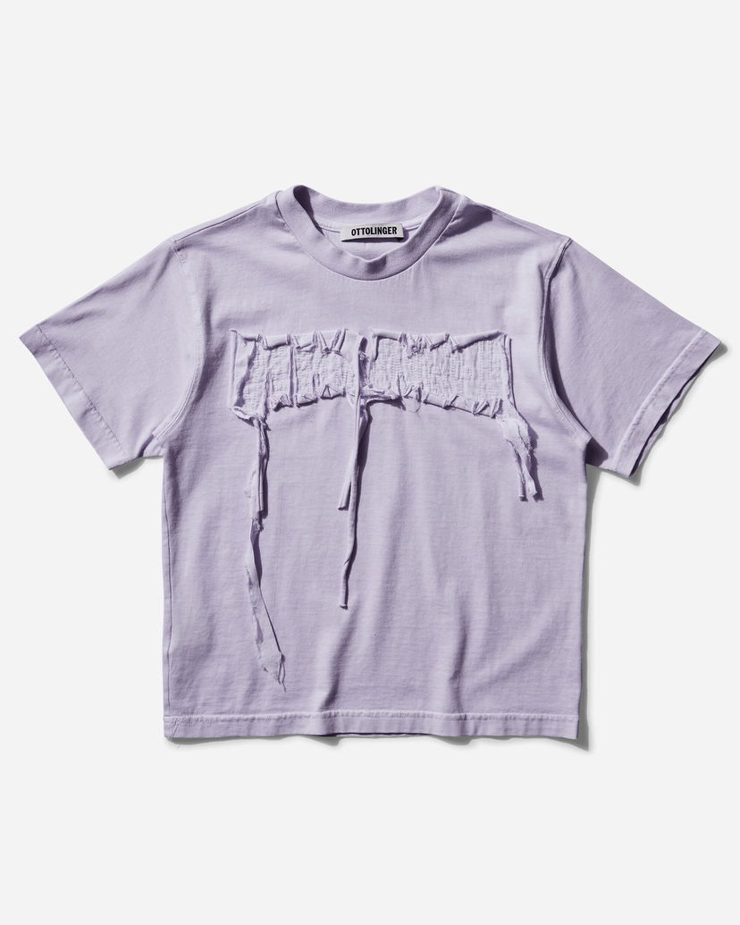 Majica Ottolinger Ottolinger Distressed Fitted T-Shirt Lila | 2215014014 PRP