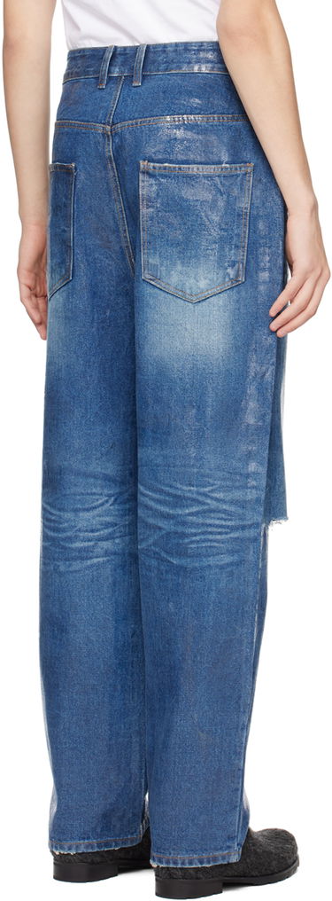 Kavbojke We11done We11done Foil Distressed Jeans Modra | WD-DP1-23-342-M-BL, 2