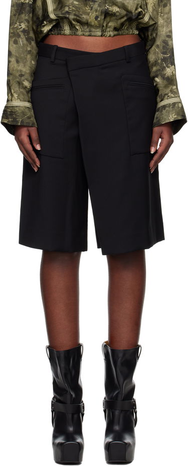 Kratke hlače R13 R13 Crossover Knee-Length Shorts Črna | R13WR369-R475A, 0