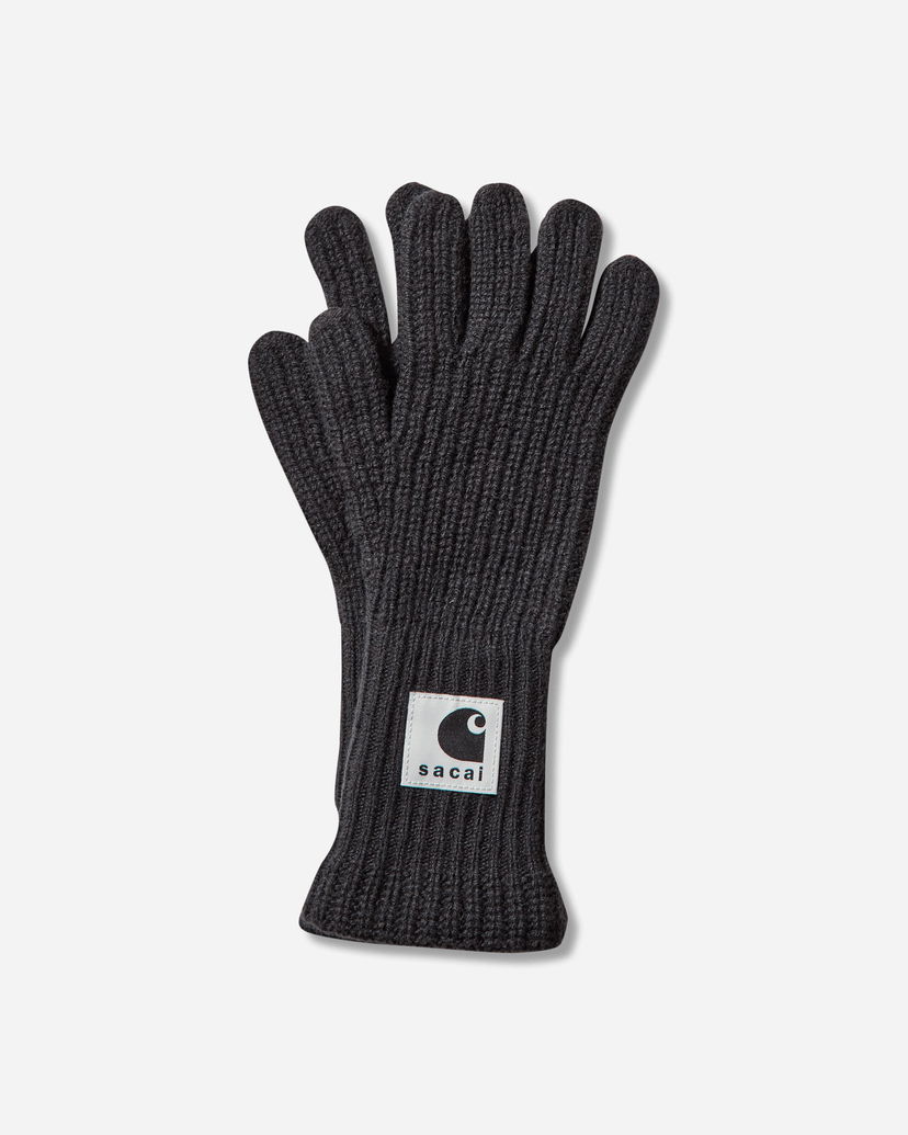 Rokavice sacai sacai Wool Knit Gloves Črna | 25-00999S 001