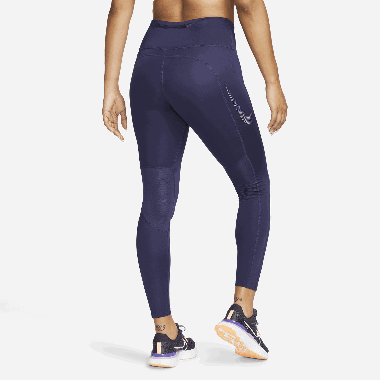 Pajkice Nike Mid-Rise 7/8 Graphic Leggings with Pockets Mornarica | FB4656-555, 0