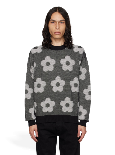 Pleteni pulover KENZO Paris Flower Spot Sweater Črna | FD65PU4243CA